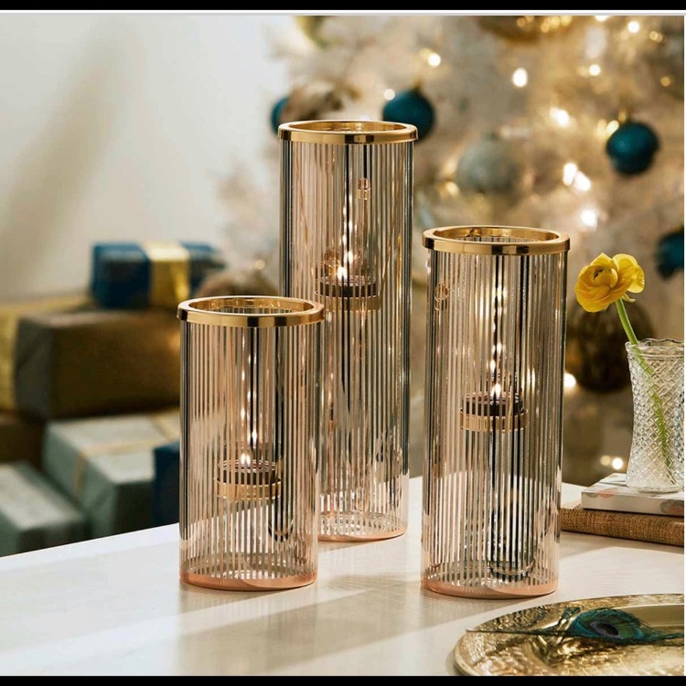 Pinstripe Glam Multi Tealight Holder - Picture 3 of 4